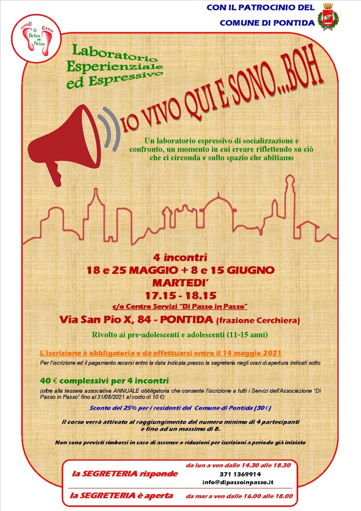 Io sono qui e boh maggio-giugno 2021