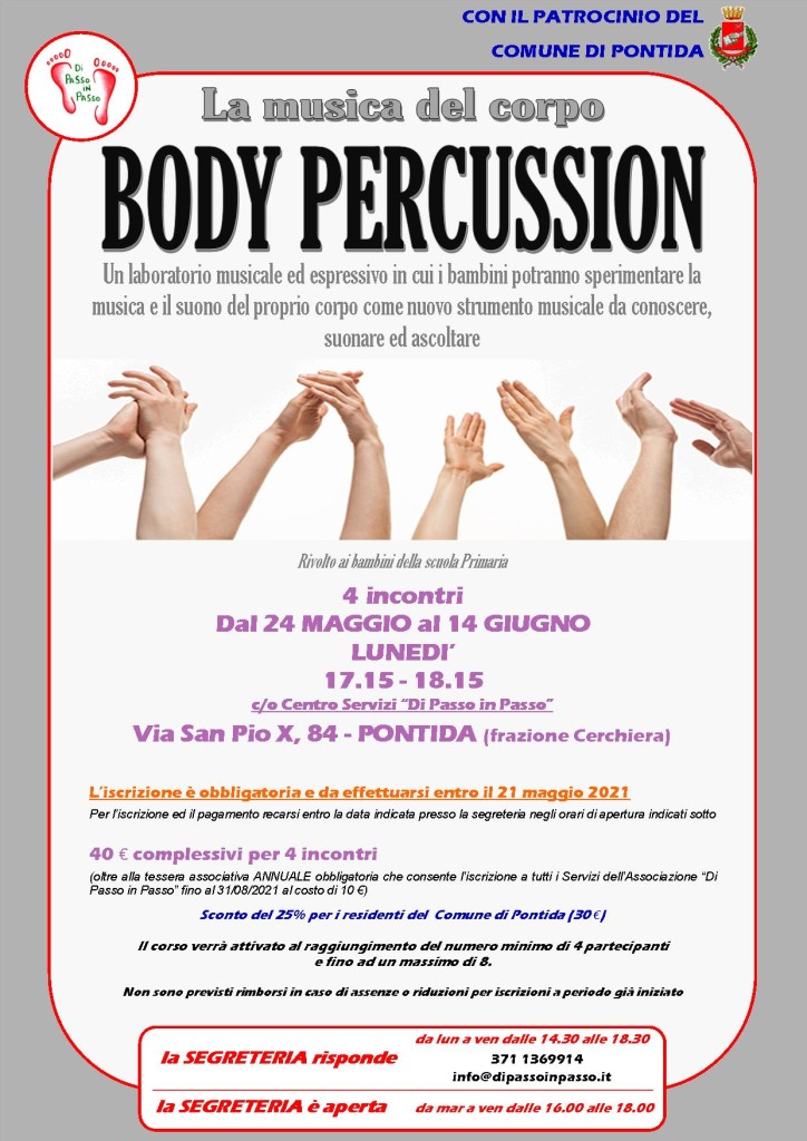 body percussion maggio-giugno 2021