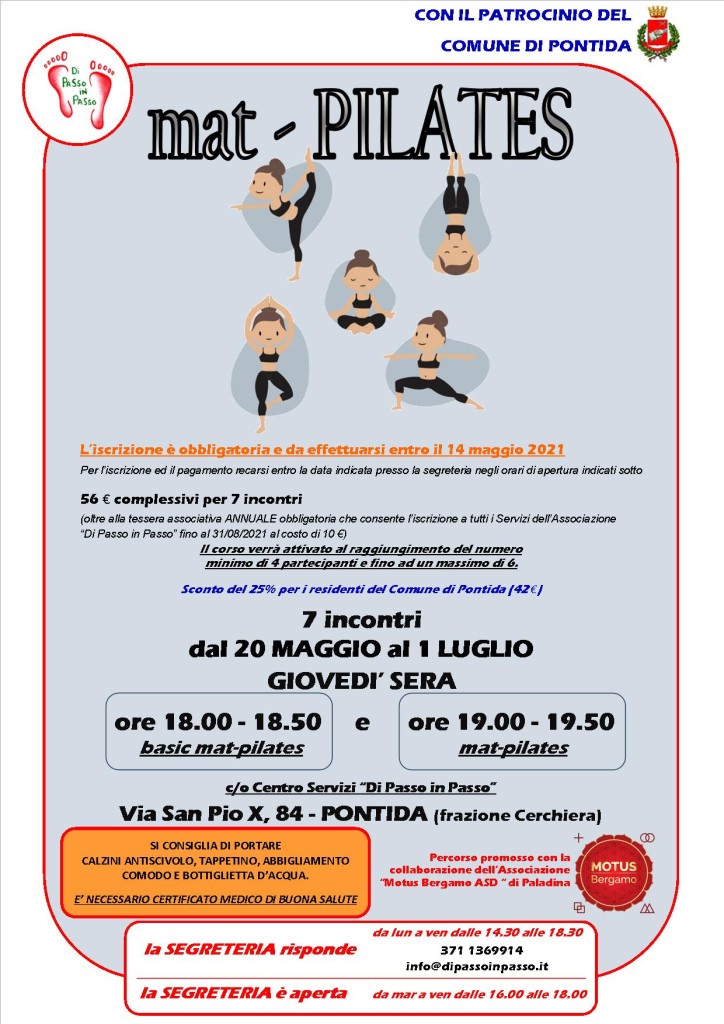 pilates riapertura maggio 2021